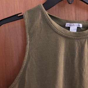 Charlotte Russe Olive Tank Top
